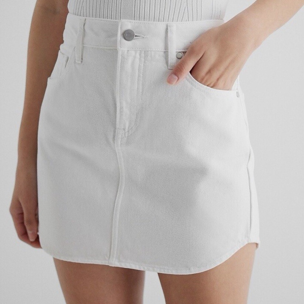 Express Crisp White Mini Skirt